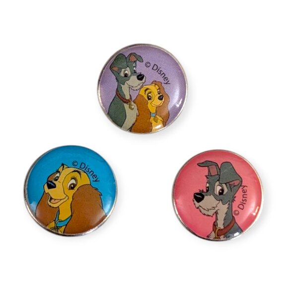 Lady and The Tramp Disney Tiny Decorative Pins: Couple and Portraits